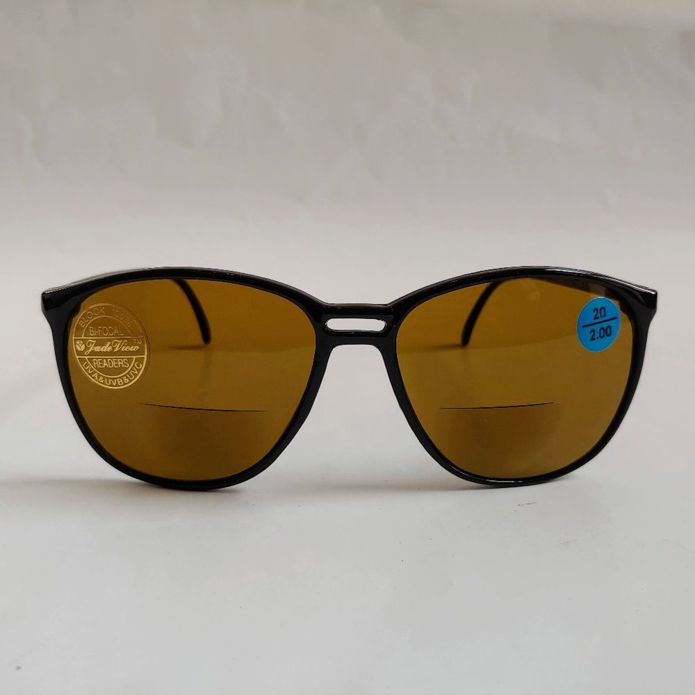 (NWT) Vintage 90's PC Square Bi-Focal Reading Sunglasses (S. Black)